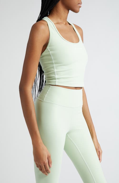 Sporty And Rich Crop Racerback Tank In Sage