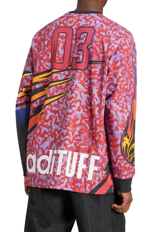 ◆adidas◆ ADILENIUM 3 Long Sleeve Graphic Tee Better Scarle Adidas Originals Adilenium Season 3 Long Sleeve Graphic Tee