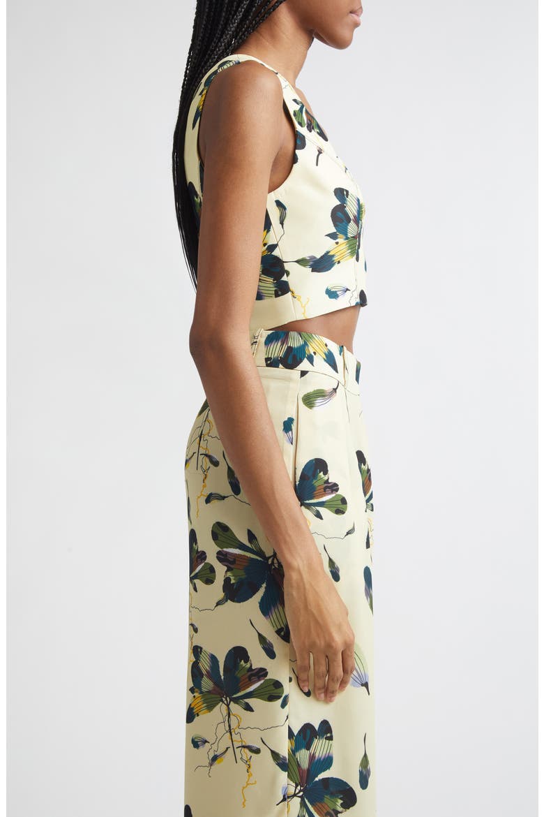 Carda Abstract Floral Crop Top, Alternate, color, BLOOMS PRINT