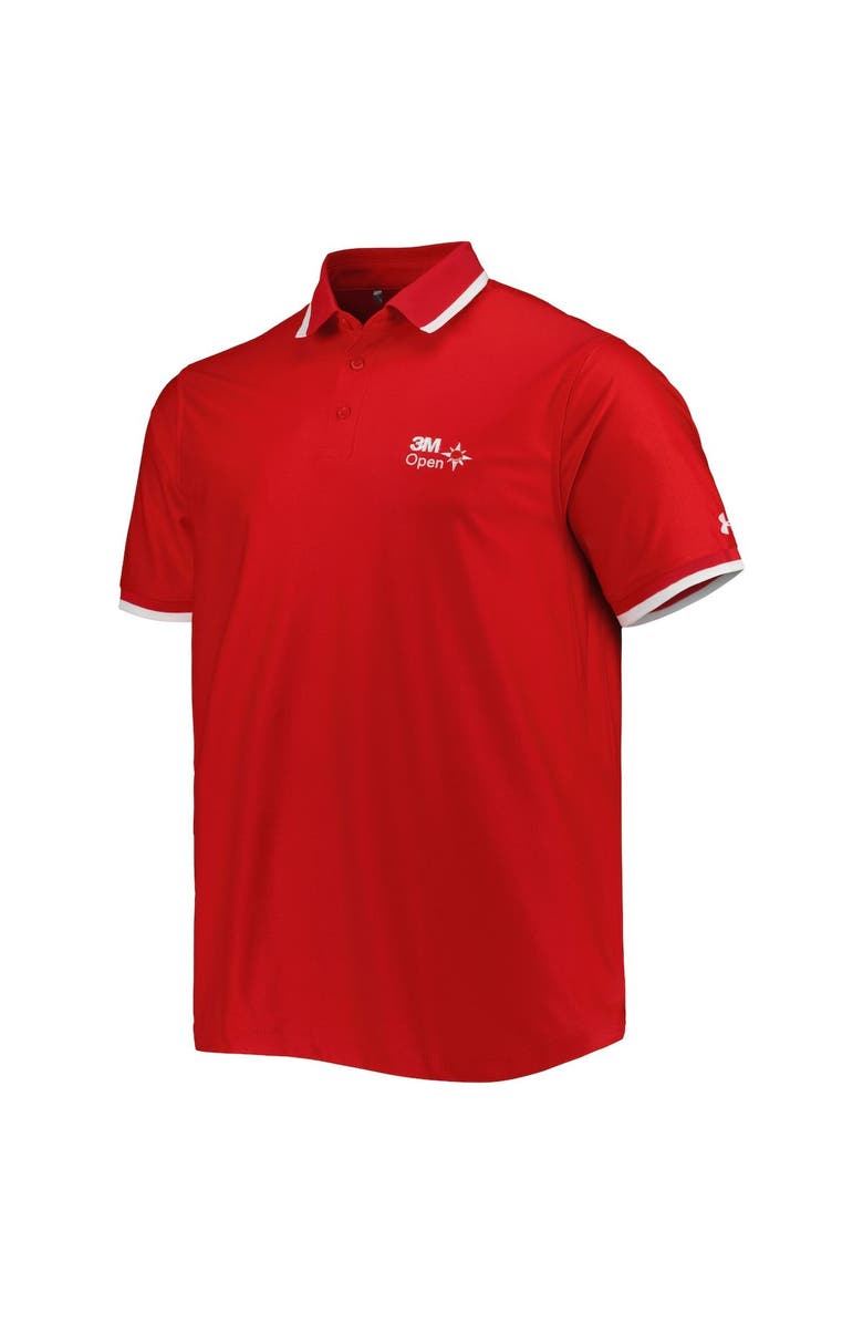 Under Armour Men's Under Armour Red 3M Open Playoff 2.0 Pique Performance Polo, Alternate, color, Red