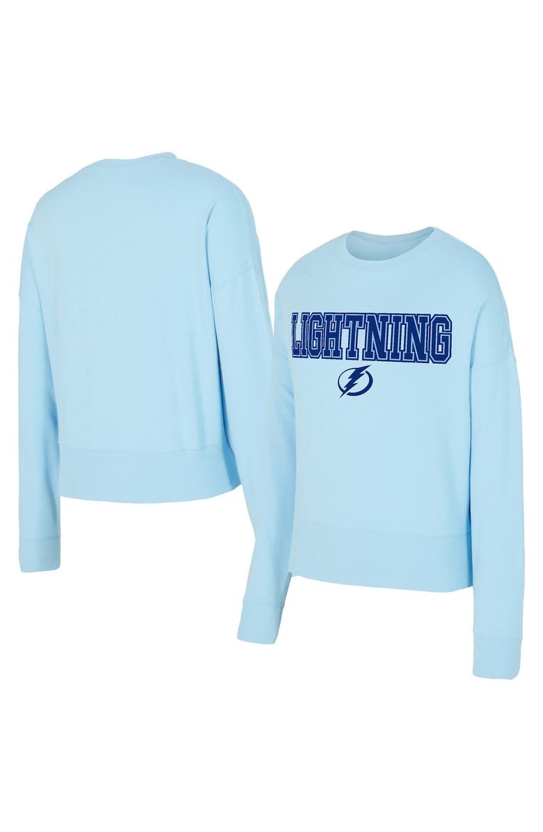 CONCEPTS SPORT Women's Concepts Sport Light Blue Tampa Bay Lightning Tonal Pullover Sweatshirt, Main, color, Light Blue