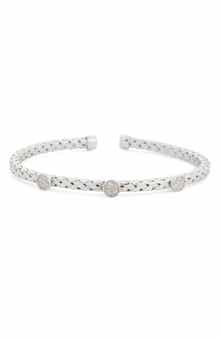 Diamond Station Bangle Bracelet - 0.18ct.