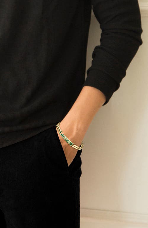 Lacoste Script Bracelet In Gold