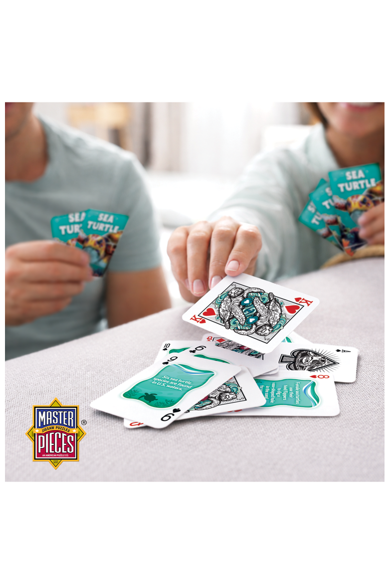 Sea Turtle Playing Cards, Alternate, color, Multicolor
