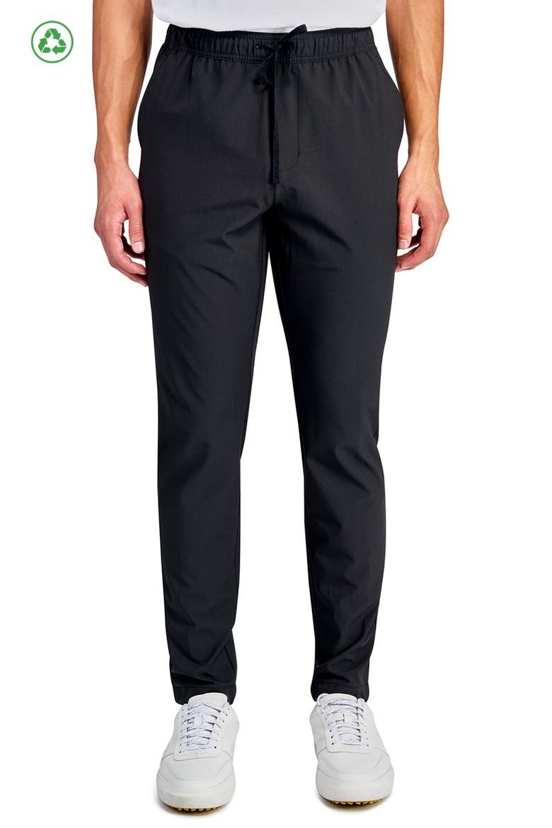 Slim Fit Eagle Recycled Jogger Golf Pants, Main, color, BLACK