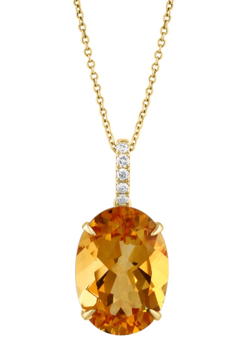 14K Yellow Gold Golden Fire Citrine Pendant, Alternate, color, Yellow
