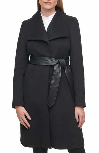 KARL LAGERFELD PARIS Puff Sleeve Belted Coat
