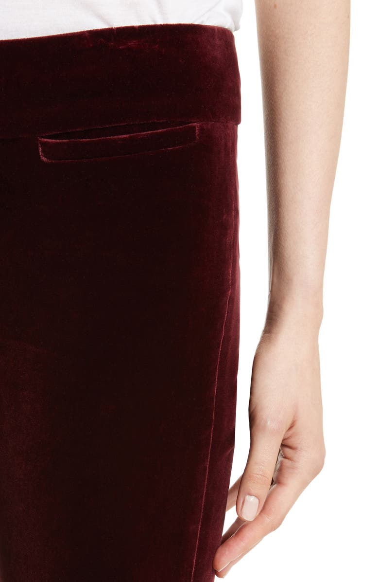 Nili Lotan Amoire Velvet Flare Pants, Alternate, color, 