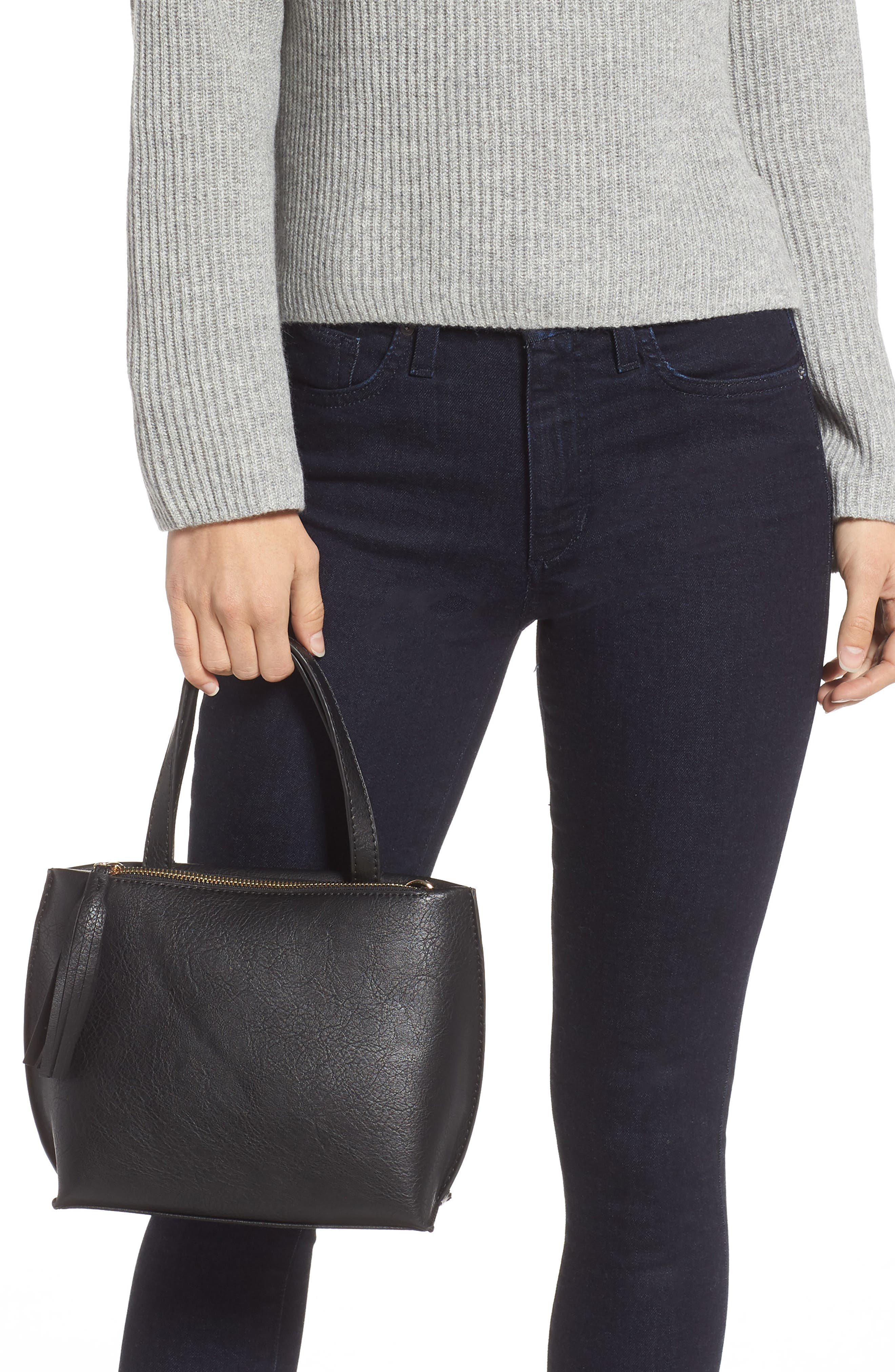 Sole Society Faux Leather Tote, Alternate, color, 