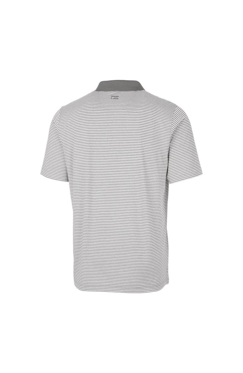Cutter & Buck Men's Cutter & Buck  Gray Clemson Tigers Alumni Logo Forge Tonal Stripe Stretch Polo, Alternate, color, 