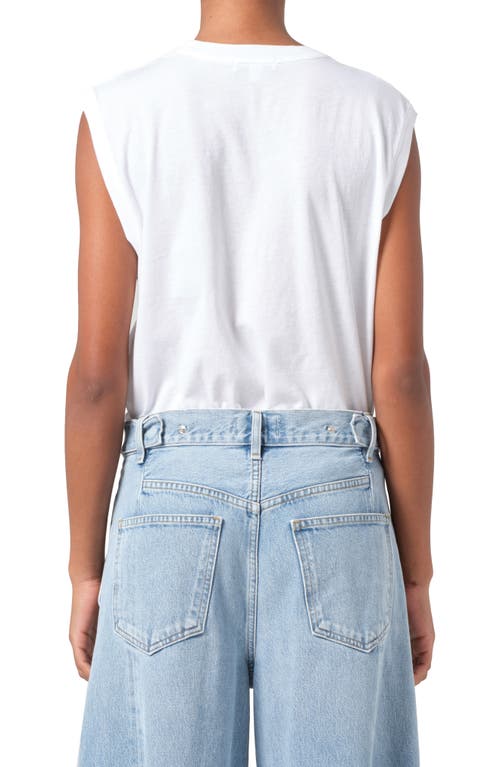 Shop Agolde Raya Muscle Tee In White