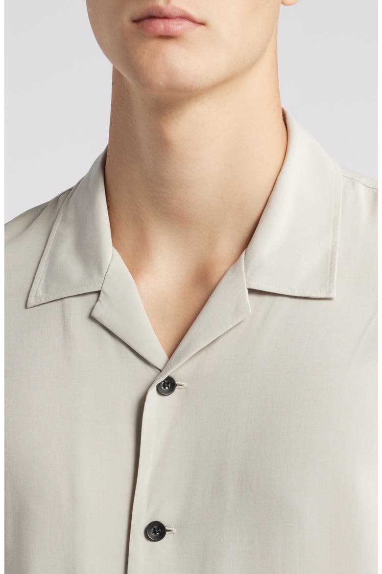 Avery Solid Camp Shirt, Alternate, color, DOVE