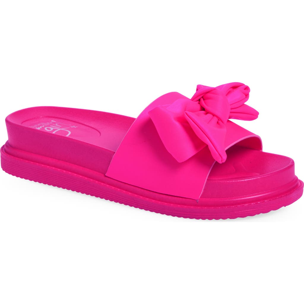 Olivia Miller Kids' Bow Slide Sandal In Fuchsia