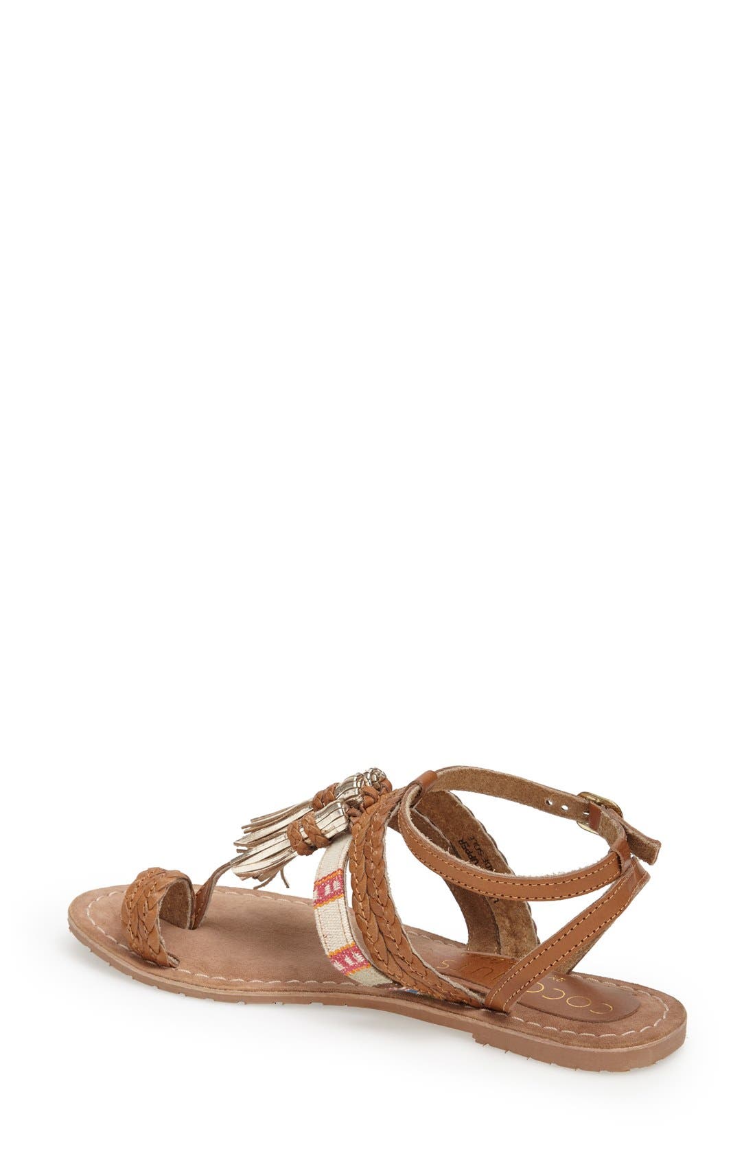 Coconuts by Matisse 'Chico' Tasseled Toe Loop Sandal, Alternate, color, TAN
