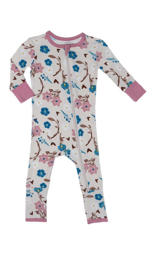 Everly Grey Convertible Romper Fitted Long Sleeve Pajama In Pink