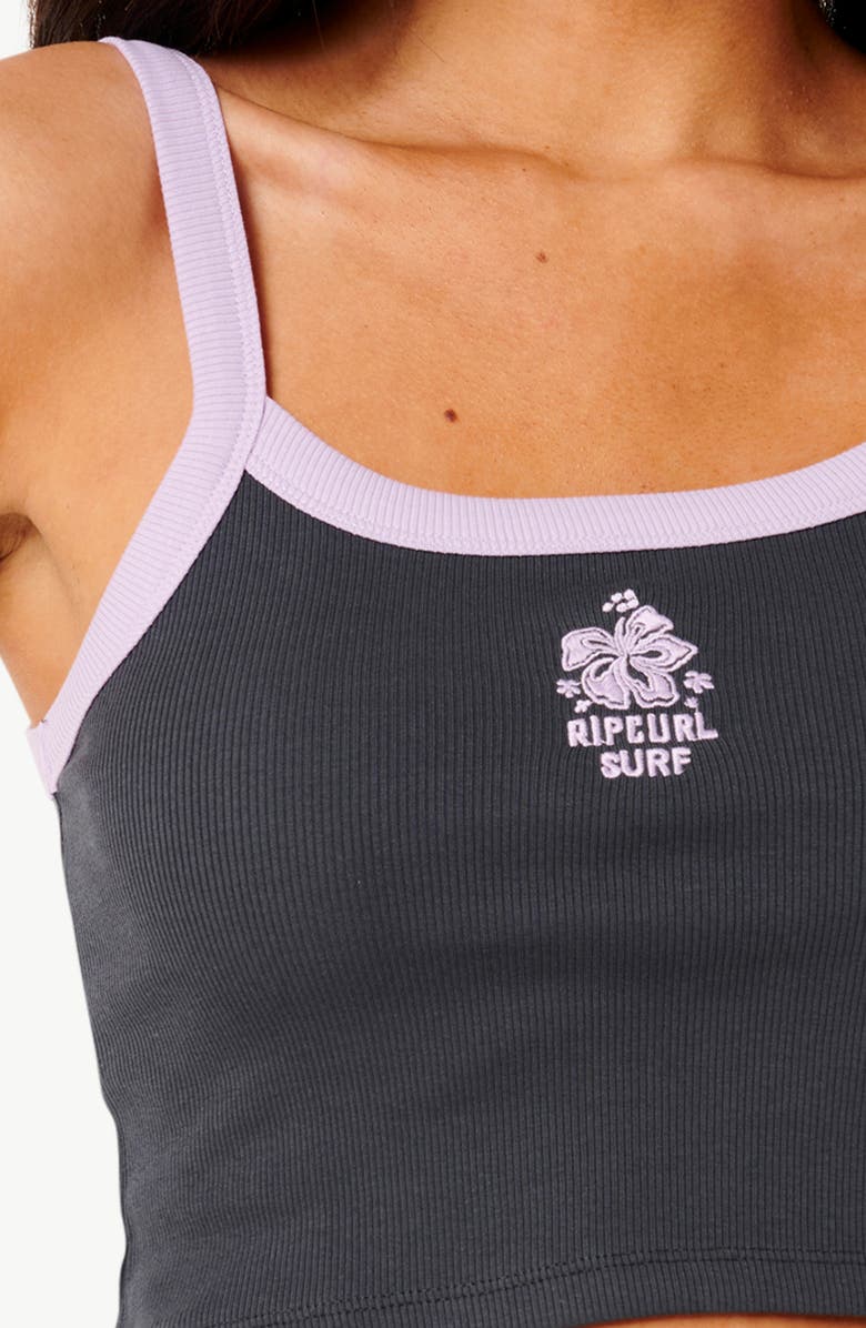 Rip Curl Cala Nights Crop Tank, Alternate, color, Washed Black