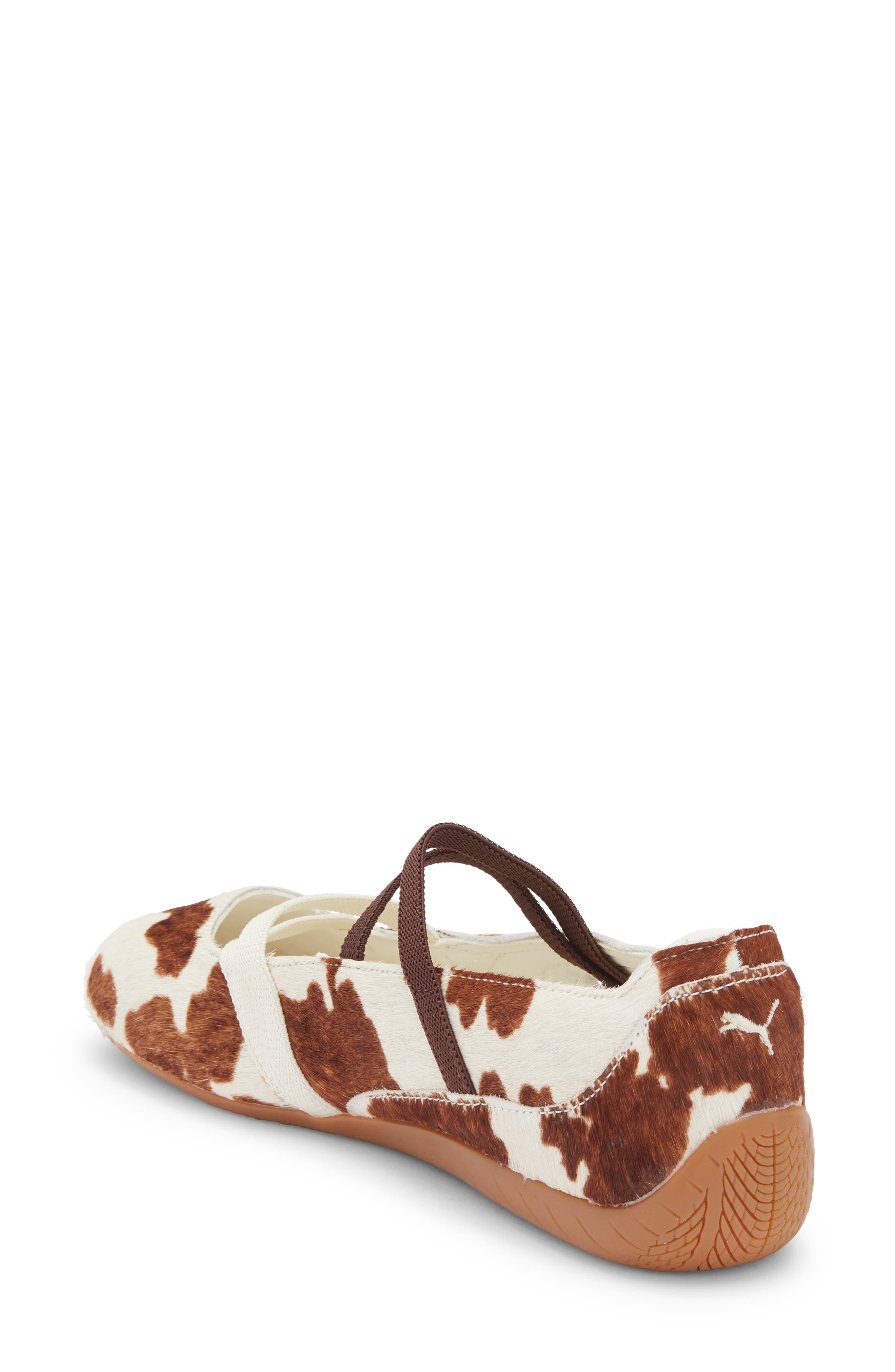 PUMA Speedcat Genuine Calf Hair Ballet Sneaker, Alternate, color, Chocolate Brown Calf Hair/ Gum