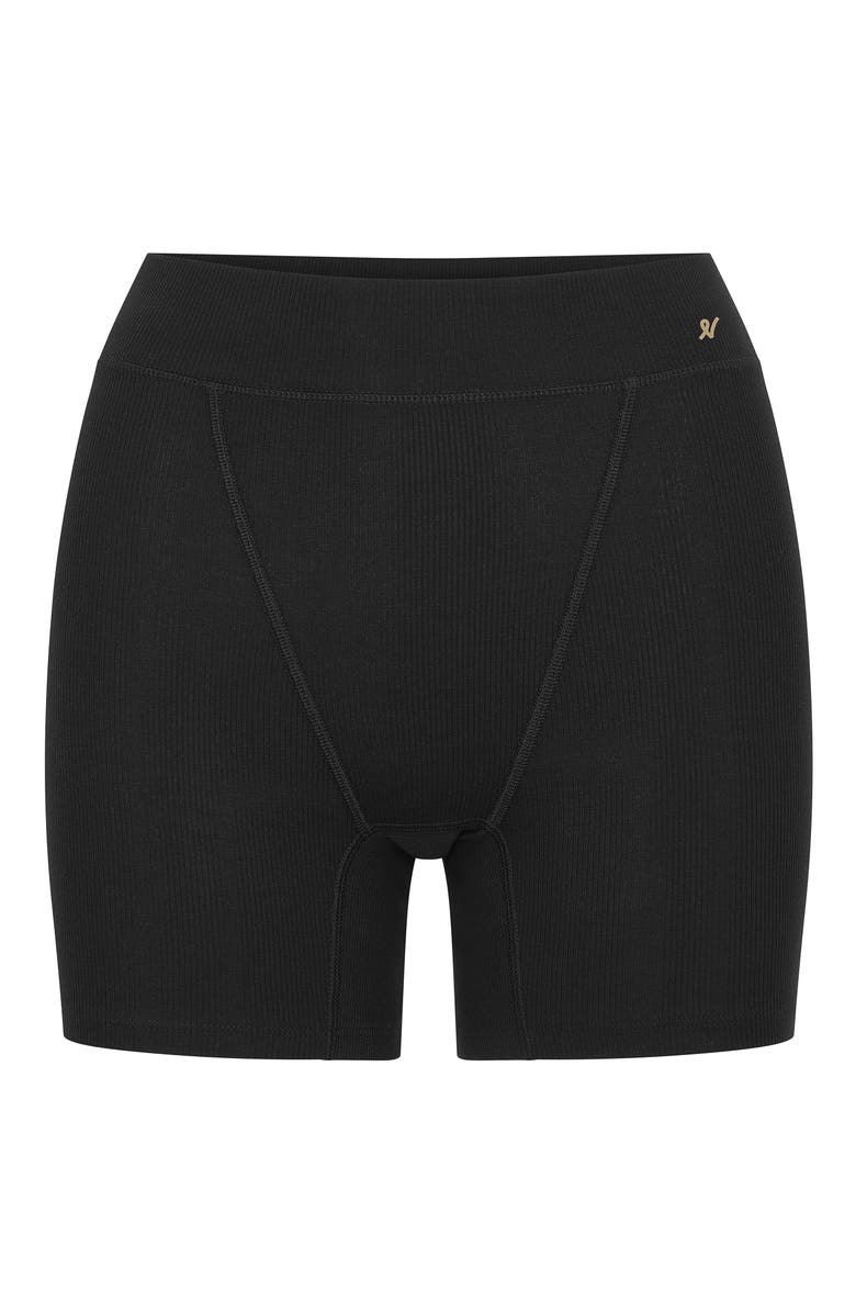 Nudea The Organic Cotton Boyfriend Boxer, Alternate, color, Black