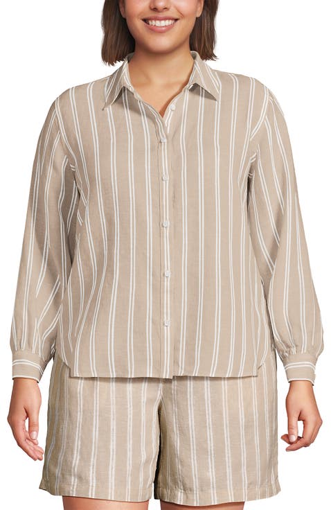 Linen Long Sleeve Feminine Shirt