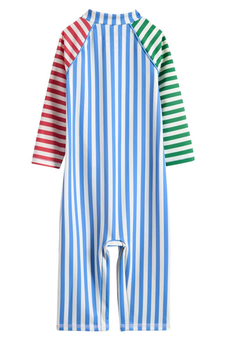 Colorblock Stripe Long Sleeve One-Piece Rashguard Swimsuit, Alternate, color, HOTCHPOTCH STRIPE