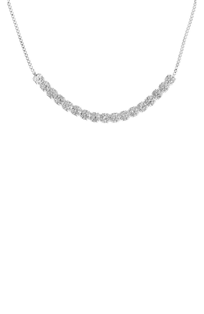 Danecraft CZ Tennis Necklace & Earrings Set, Alternate, color, Metallic Gold