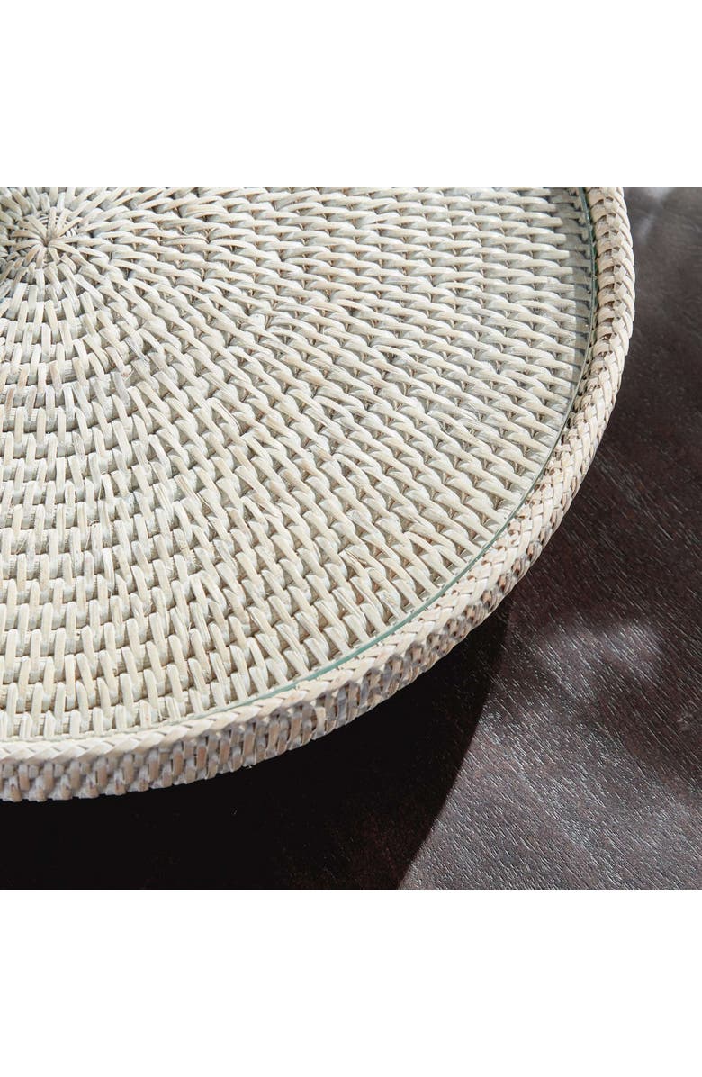 Napa Home & Garden Burma Rattan Serving Stand, Alternate, color, White