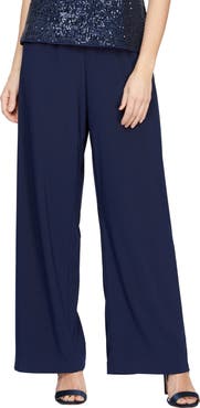 Alex Evenings Matte Jersey Straight Leg Pants