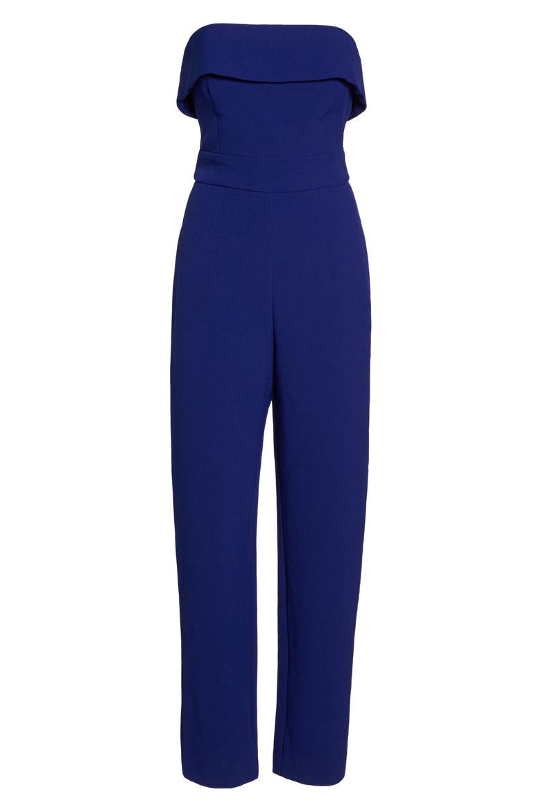 Strapless Jumpsuit, Alternate, color, COBALT