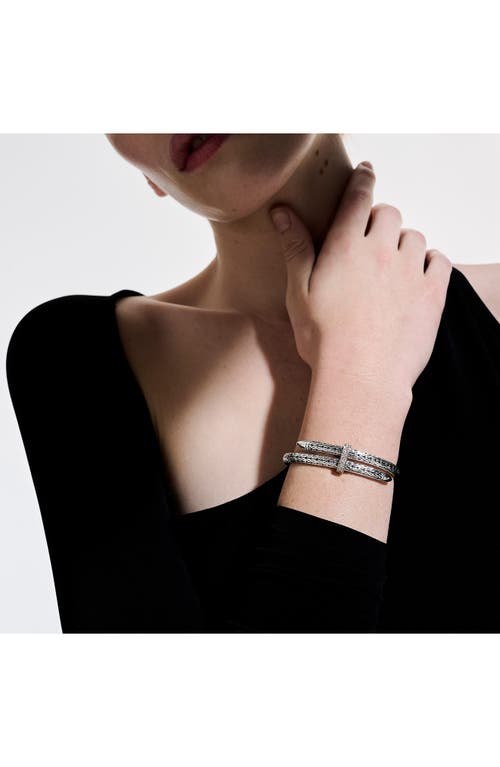 John Hardy Spear Flex Cuff, Diamonds In Sterling Silver