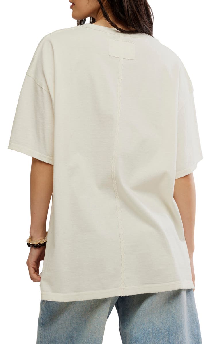 Free People Shell Oversize Cotton Graphic T-Shirt, Alternate, color, Ivory