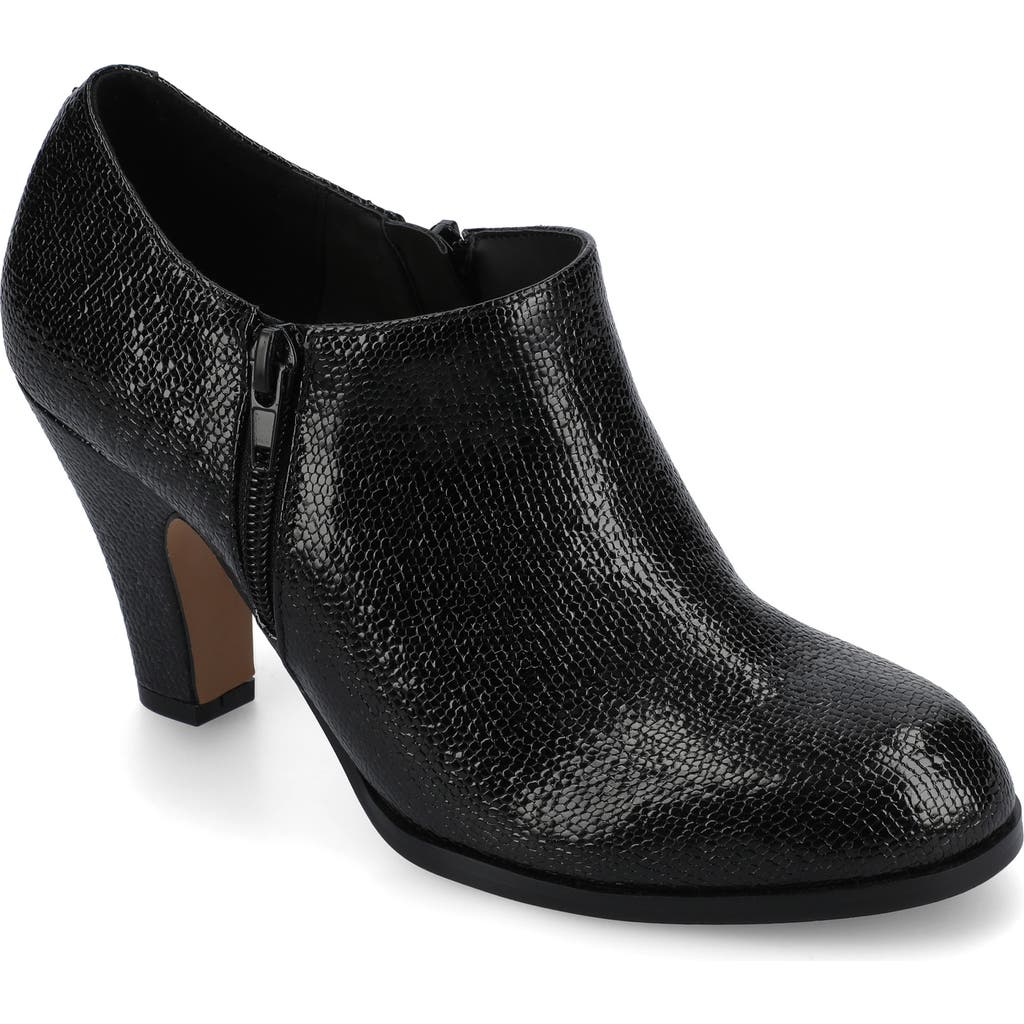 Journee Collection Sanzi Heeled Ankle Bootie In Black