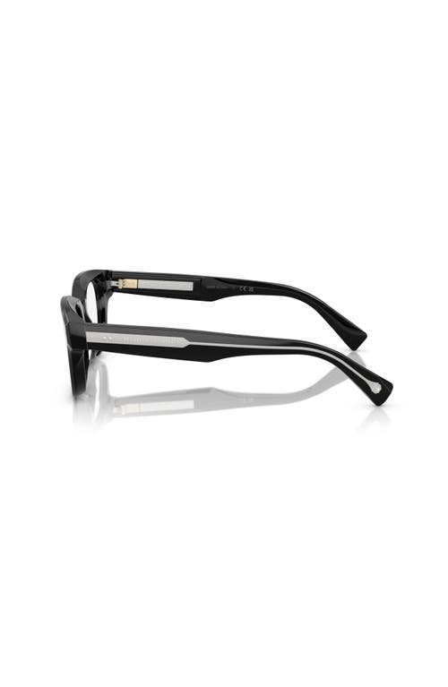 Brunello Cucinelli 48mm Rectangle Optical Glasses In Black