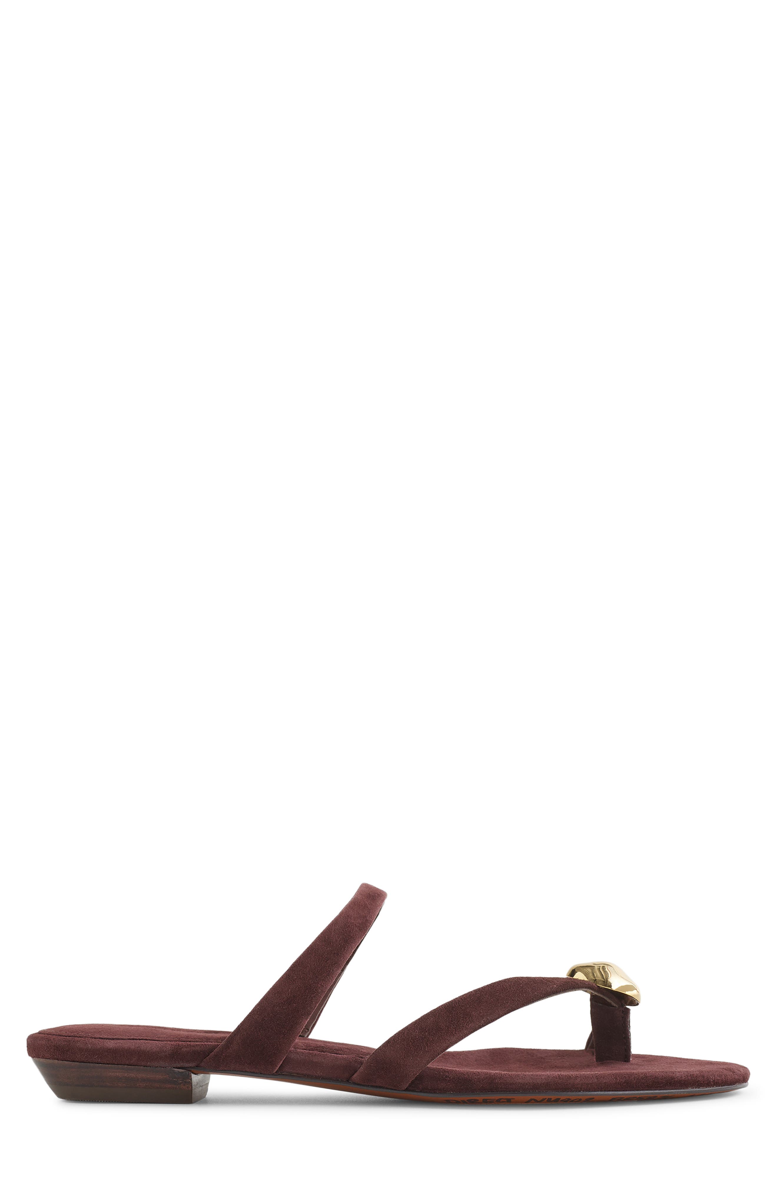 Madewell The Mila Hardware Toe Loop Slide Sandal, Main, color, Espresso Bean