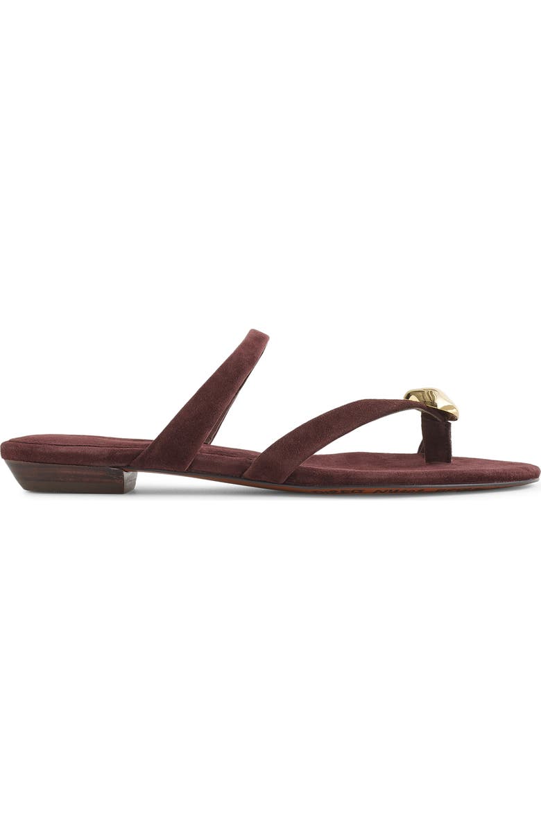 Madewell The Mila Hardware Toe Loop Slide Sandal, Main, color, Espresso Bean