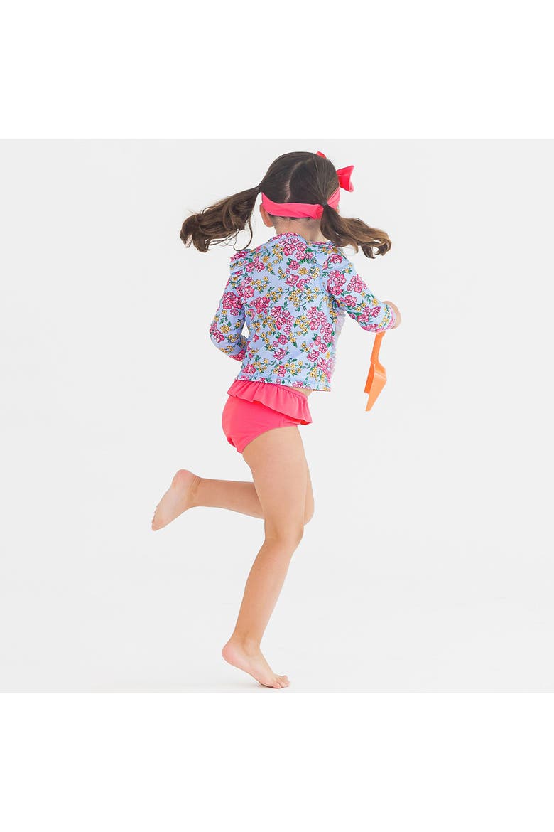 Baby Girls Princess Seam Ruffle Rash Guard 2-Piece, Alternate, color, Cheerful Blossoms