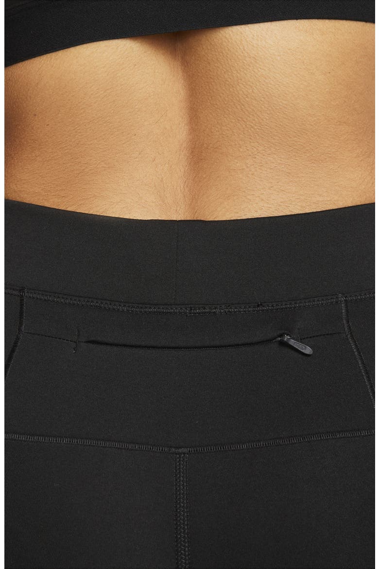 Pro Therma-FIT Mid Rise Pocket Leggings, Alternate, color, BLACK/ WHITE