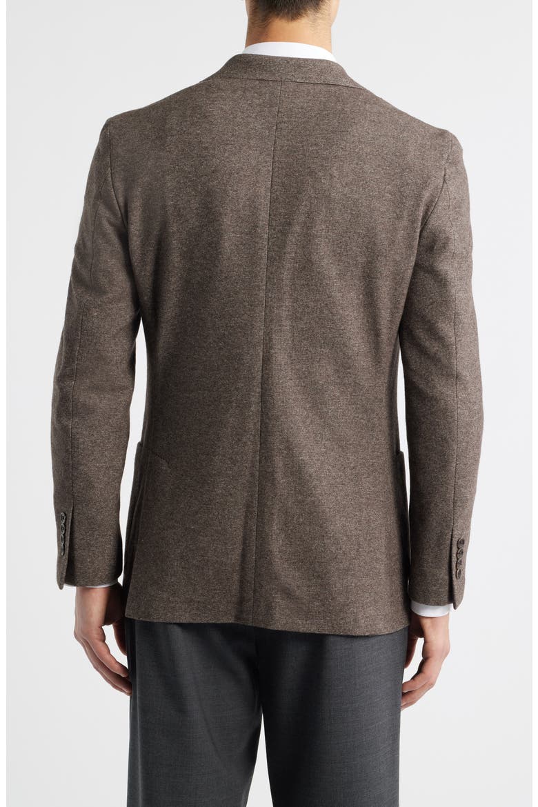 Icon Relaxed Fit Knit Wool & Cotton Blend Sport Coat, Alternate, color, BROWN