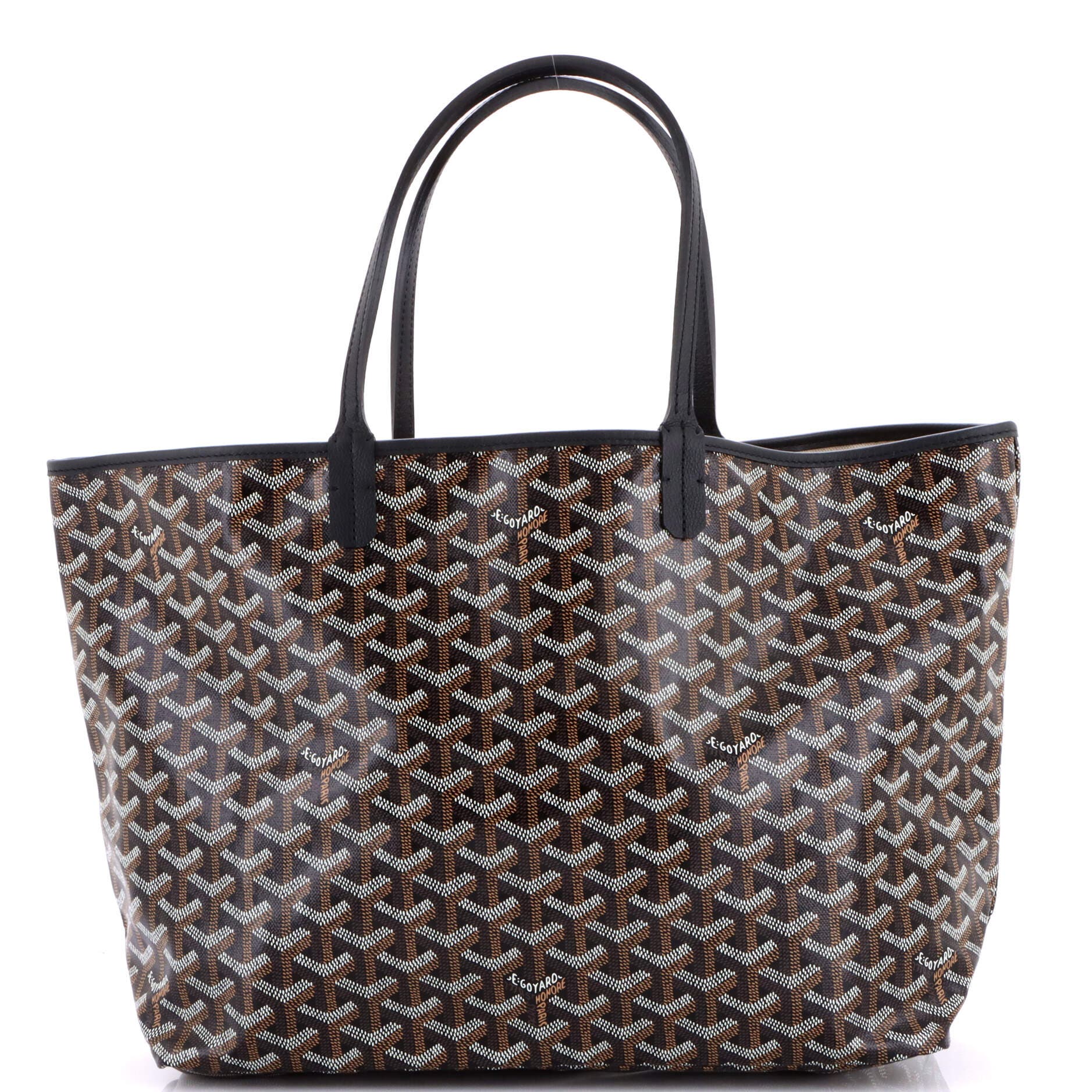 Pre-Owned Goyard Saint Louis Tote Coated Canvas PM, Main, color, Black
