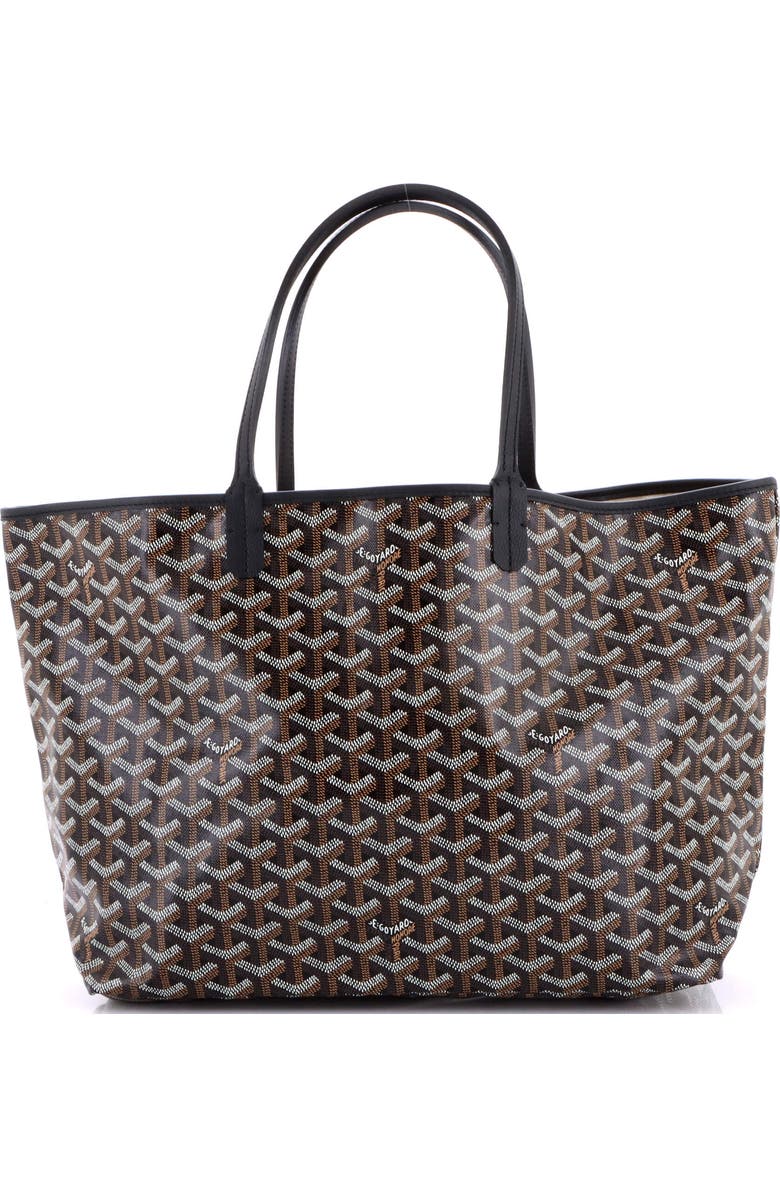 Pre-Owned Goyard Saint Louis Tote Coated Canvas PM, Main, color, Black