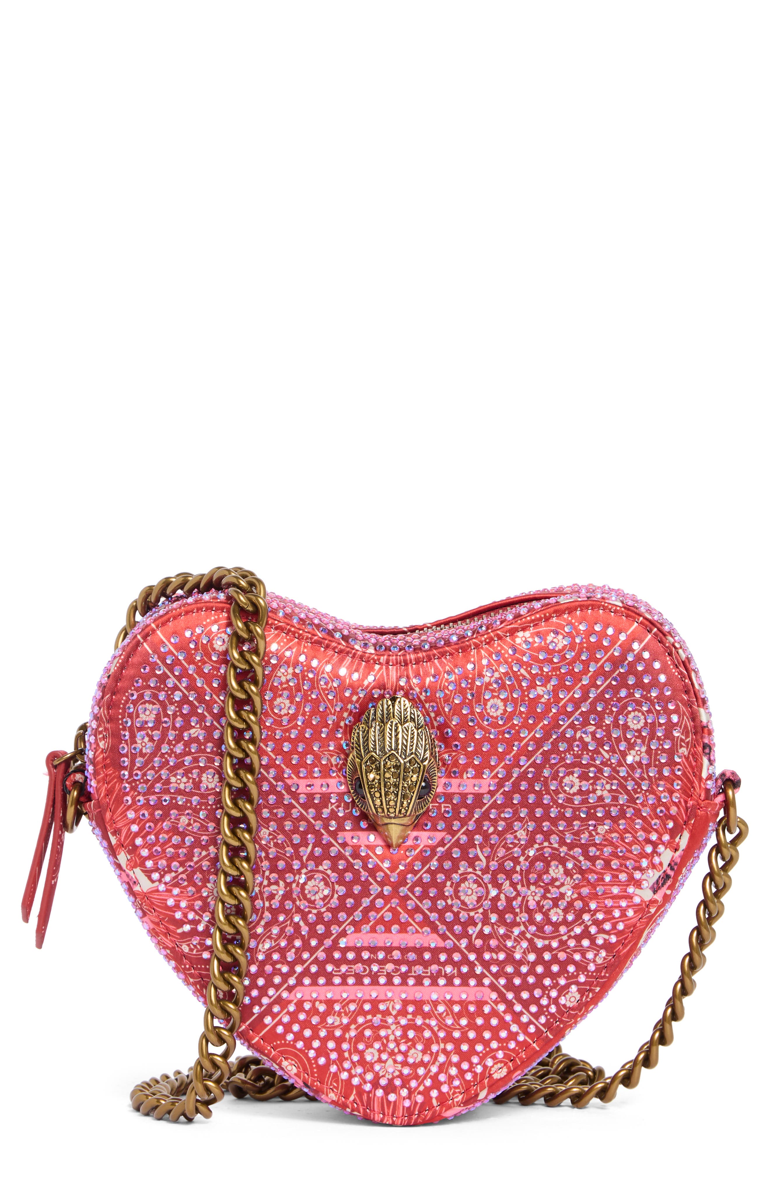 Kurt Geiger London Kensington Crystal Embellished Heart Crossbody Bag
