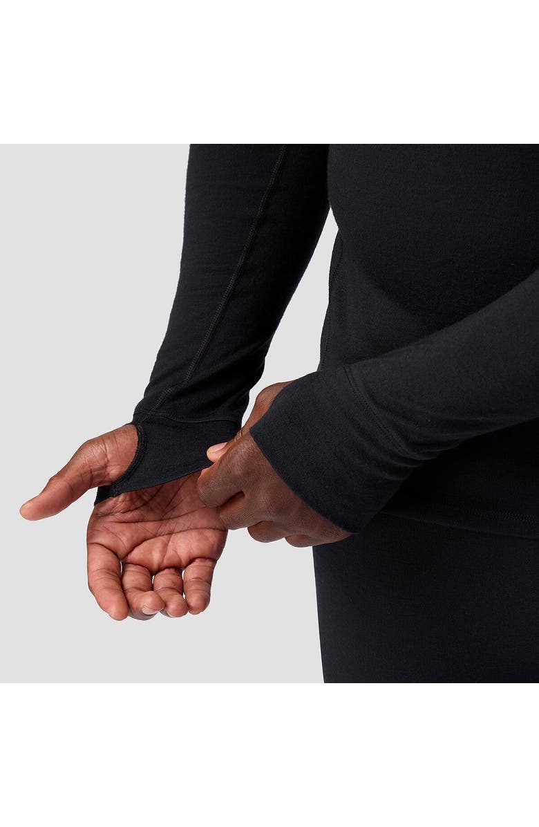 Backcountry Cedars Rws Merino Mid-Wt Baselayer 1/4-Zip Top - Men's, Alternate, color, Black