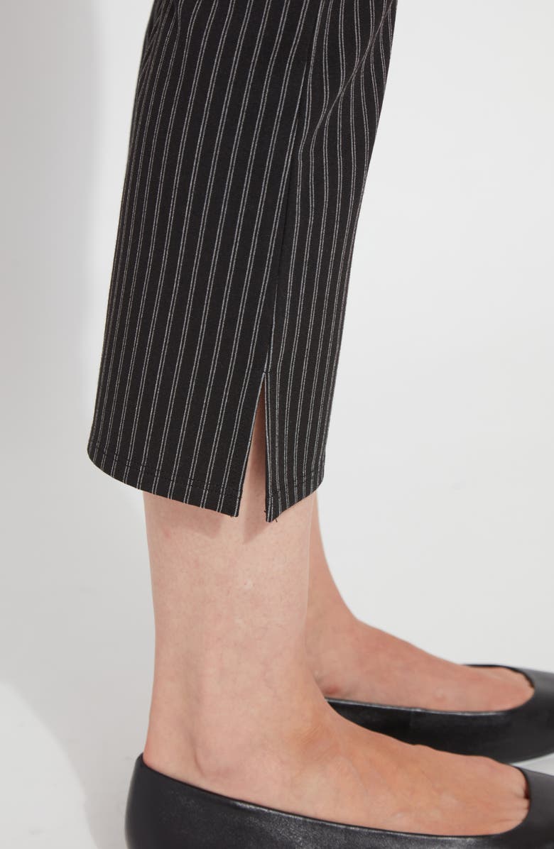 Lysse ́ Kick Flare Grid Print Crop Leggings, Alternate, color, Suit Me Pinstripe