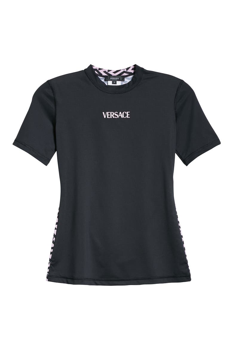 La Greca Logo Gym T-Shirt, Alternate, color, NERO CANDY