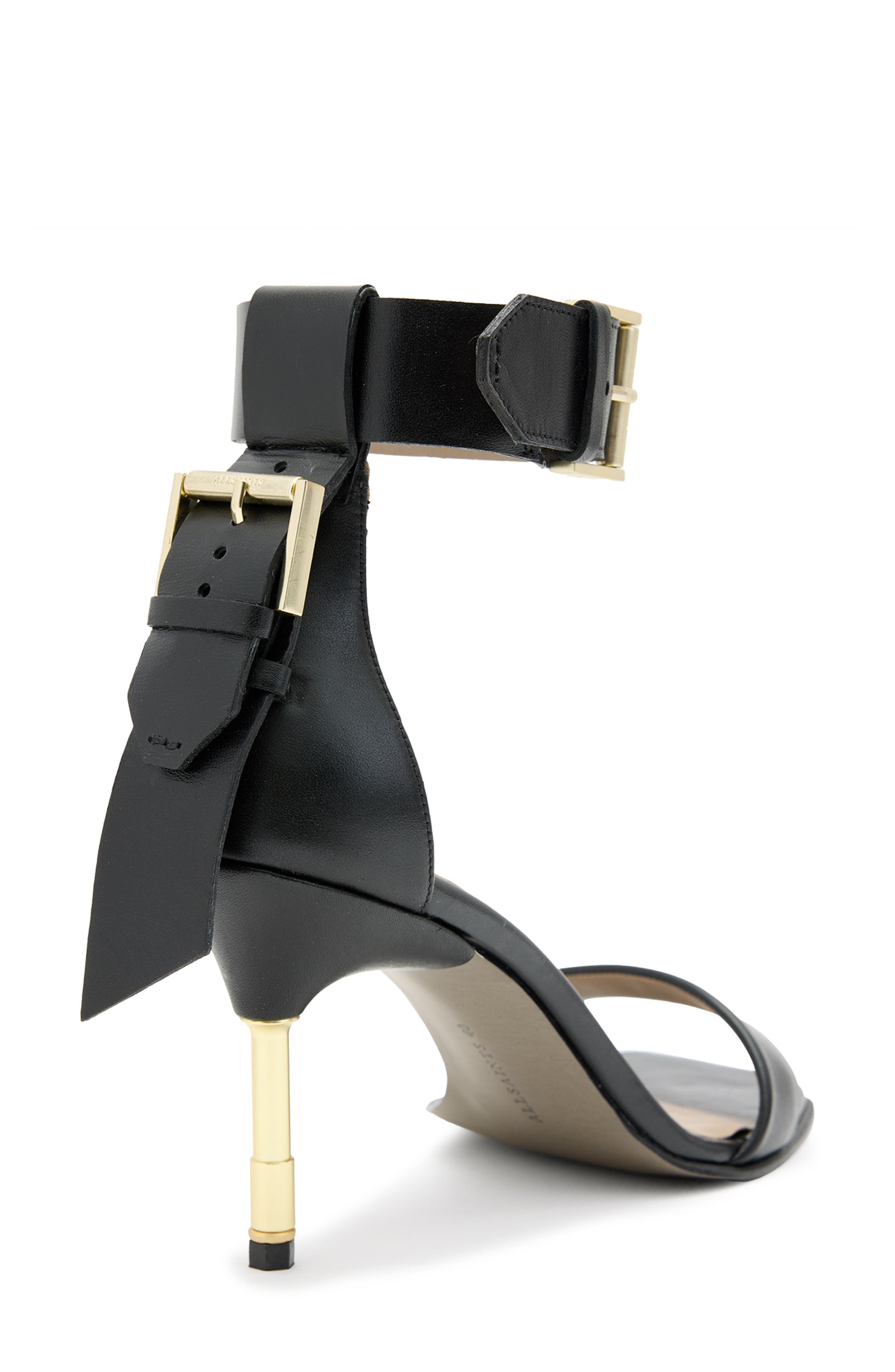 AllSaints Noir Ankle Strap Sandal, Alternate, color, 