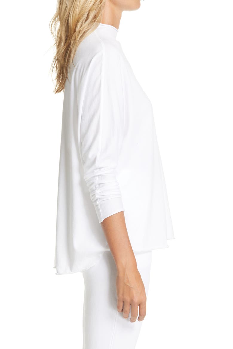 Funnel Neck T-Shirt, Alternate, color, WHITE