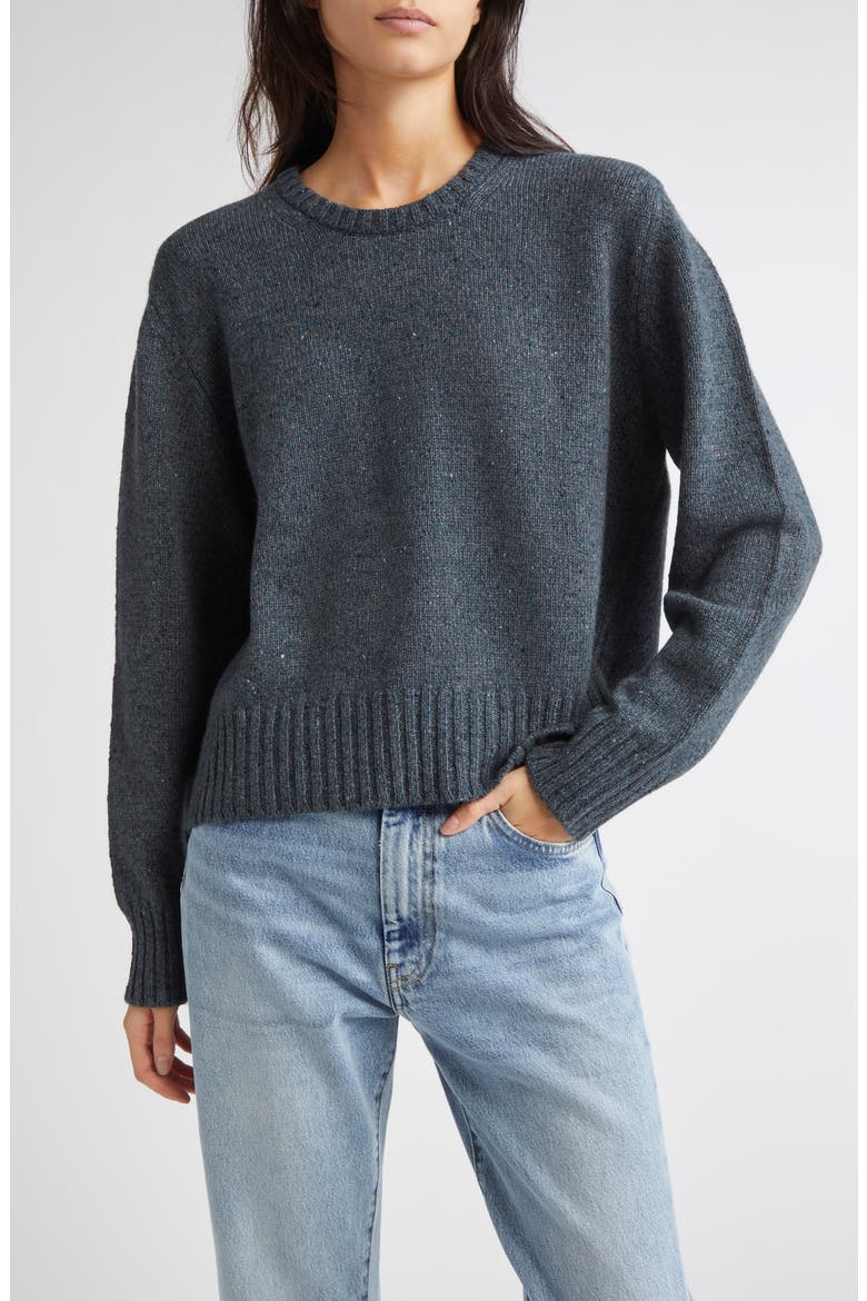 Relaxed Fit Cashmere Donegal Sweater, Main, color, STORM DONEGAL