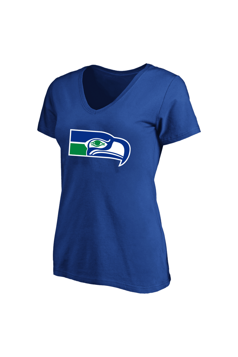 Women's Fanatics Jaxon Smith-Njigba Royal Seattle Seahawks Plus Size Name & Number V-Neck T-Shirt, Alternate, color, Royal