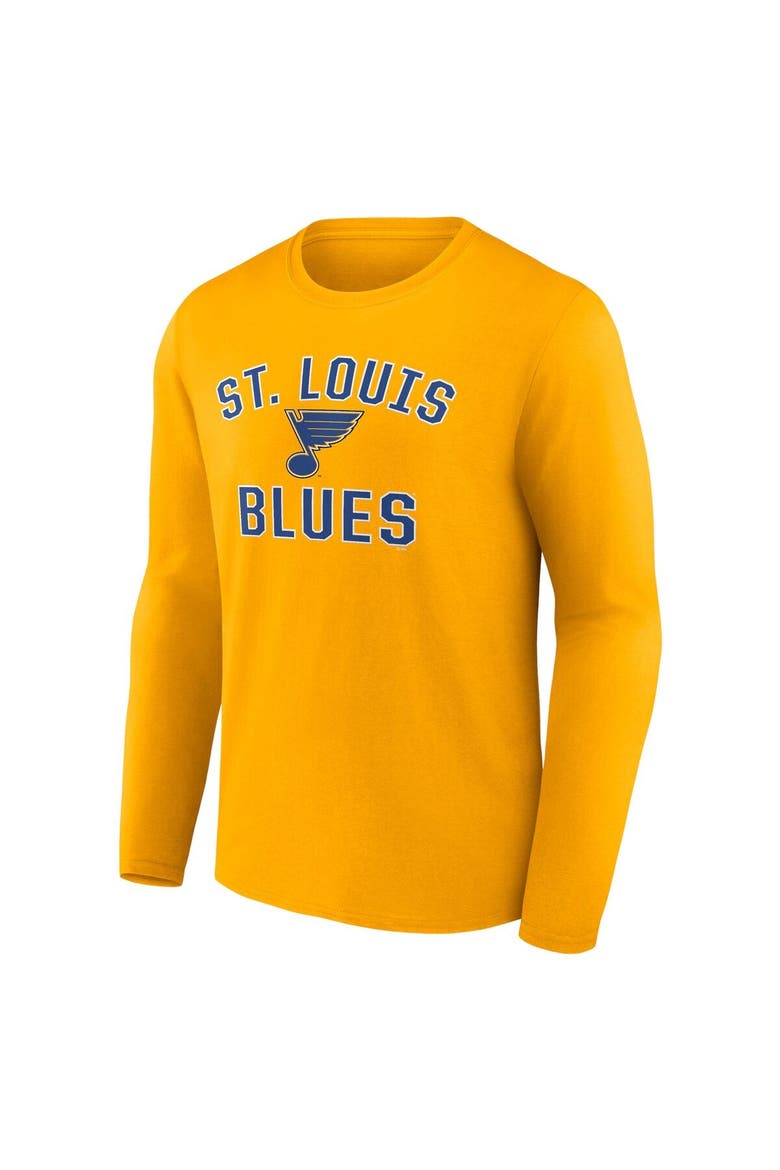 Men's Fanatics Branded Gold St. Louis Blues Team Victory Arch Long Sleeve T-Shirt, Alternate, color, Yellow