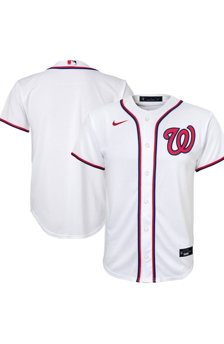 Nike Youth Nike White Washington Nationals Home Replica Team Jersey, Main, color,