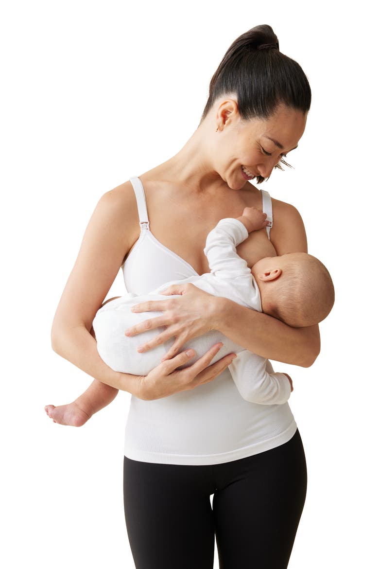 Postpartum Seamless Nursing and Shaping Cami 2-Pack Bundle, Alternate, color, Black/White